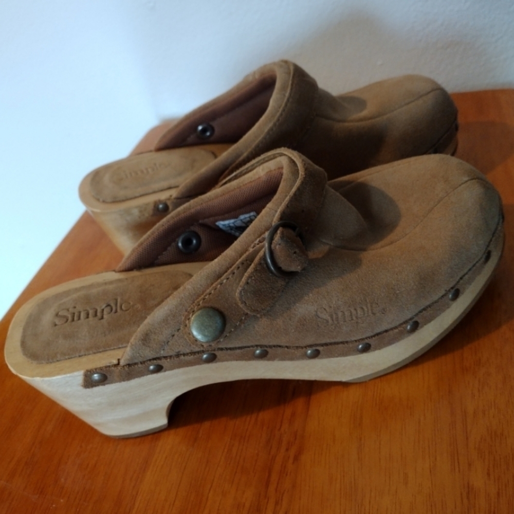 Simple Brown Suede Mules